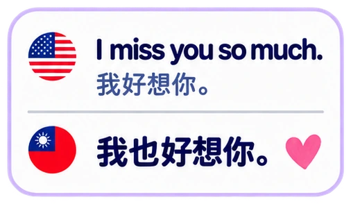 I miss you so much. 我好想你。 我也好想你。